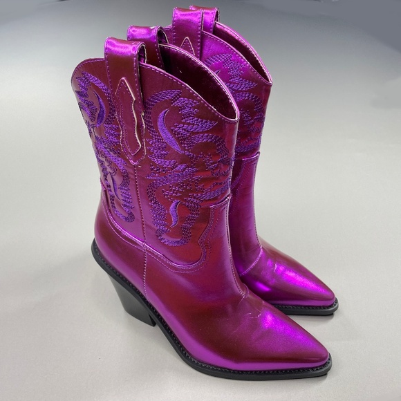 Billini Shoes - NEW Billini Boots Womens 7 purple black Sergio cowboy cowgirl western festival